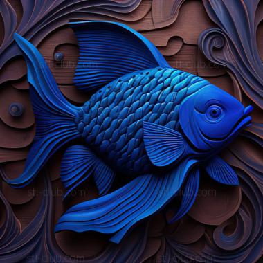 3D model st Akara blue fish (STL)